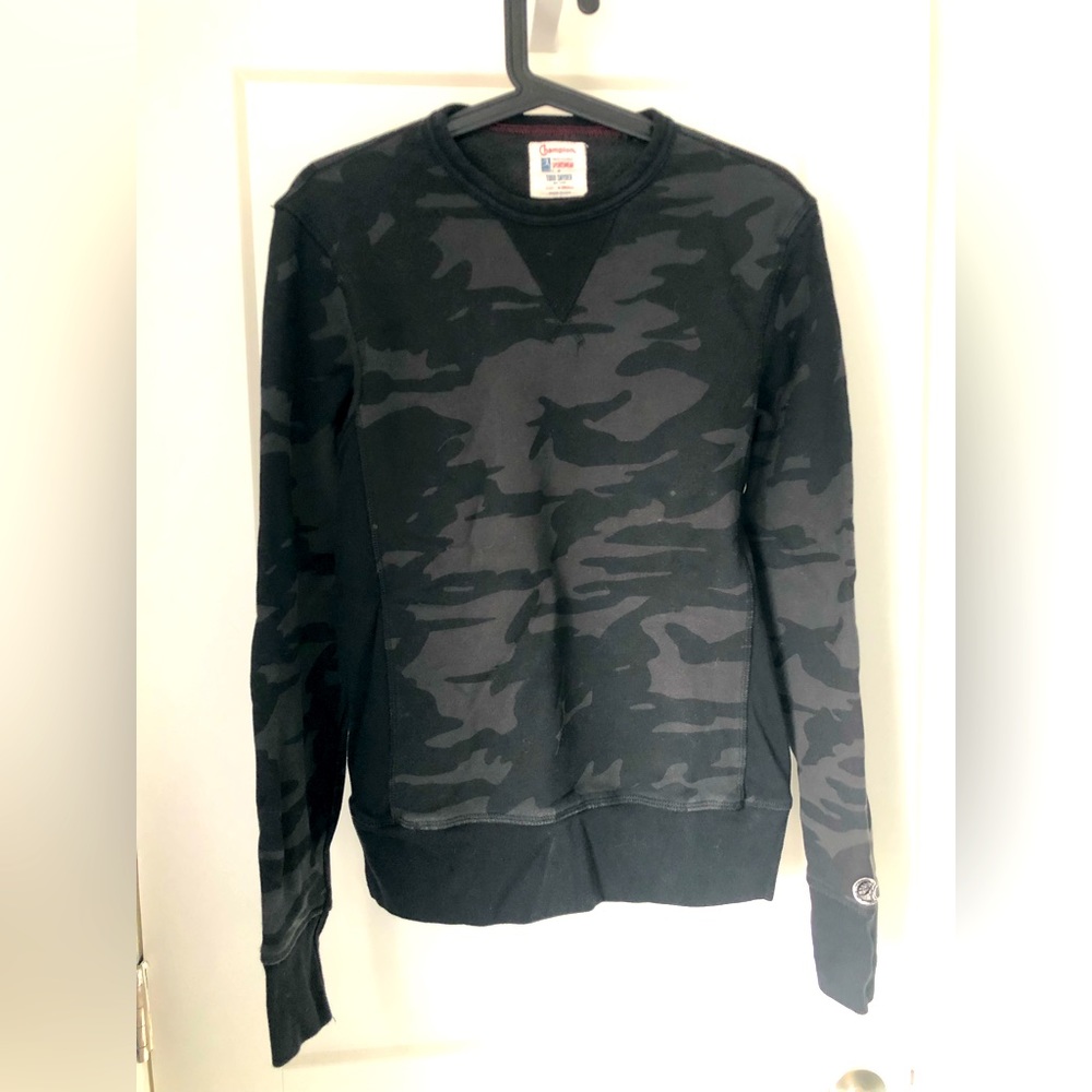 Todd Snyder Champion black and gray camo sweatshirt